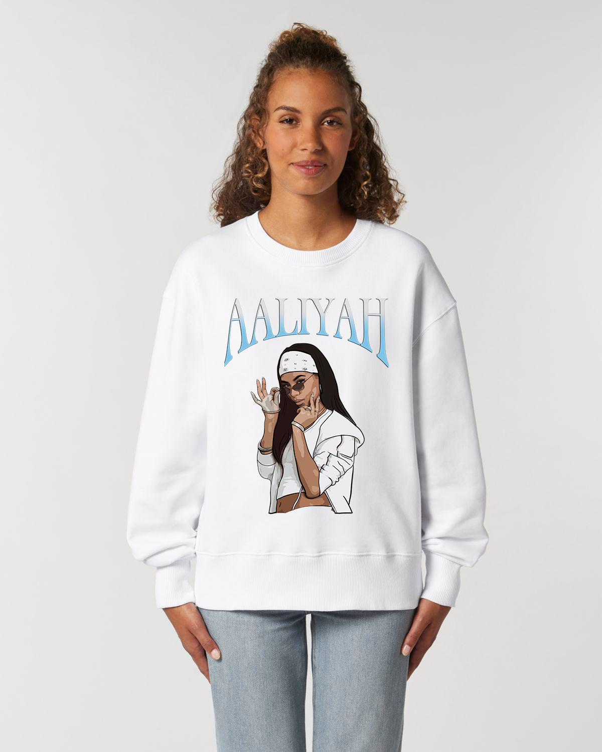 Radder Crew Neck white Aaliyah All White