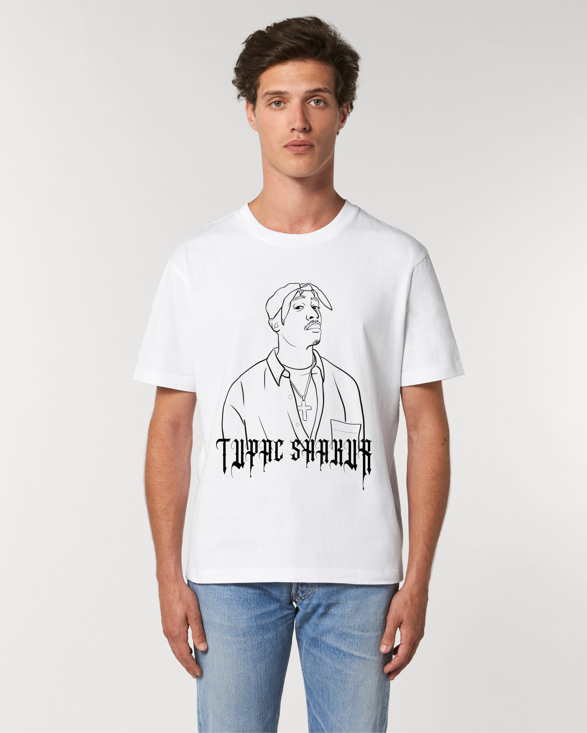 Tupac Linear Art FUSER white