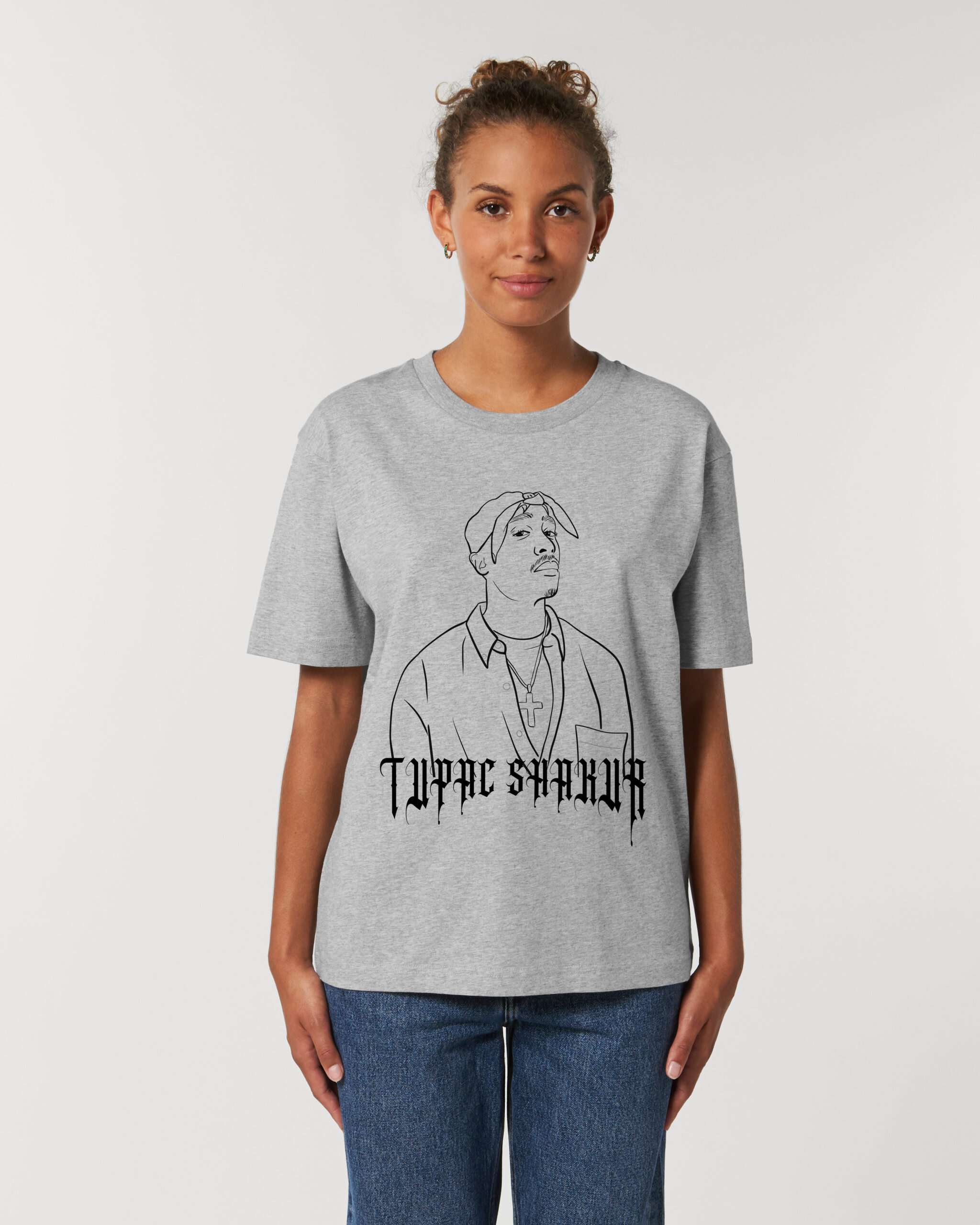 Tupac Shakur FUSER linear heather grey Tupac Linear Art