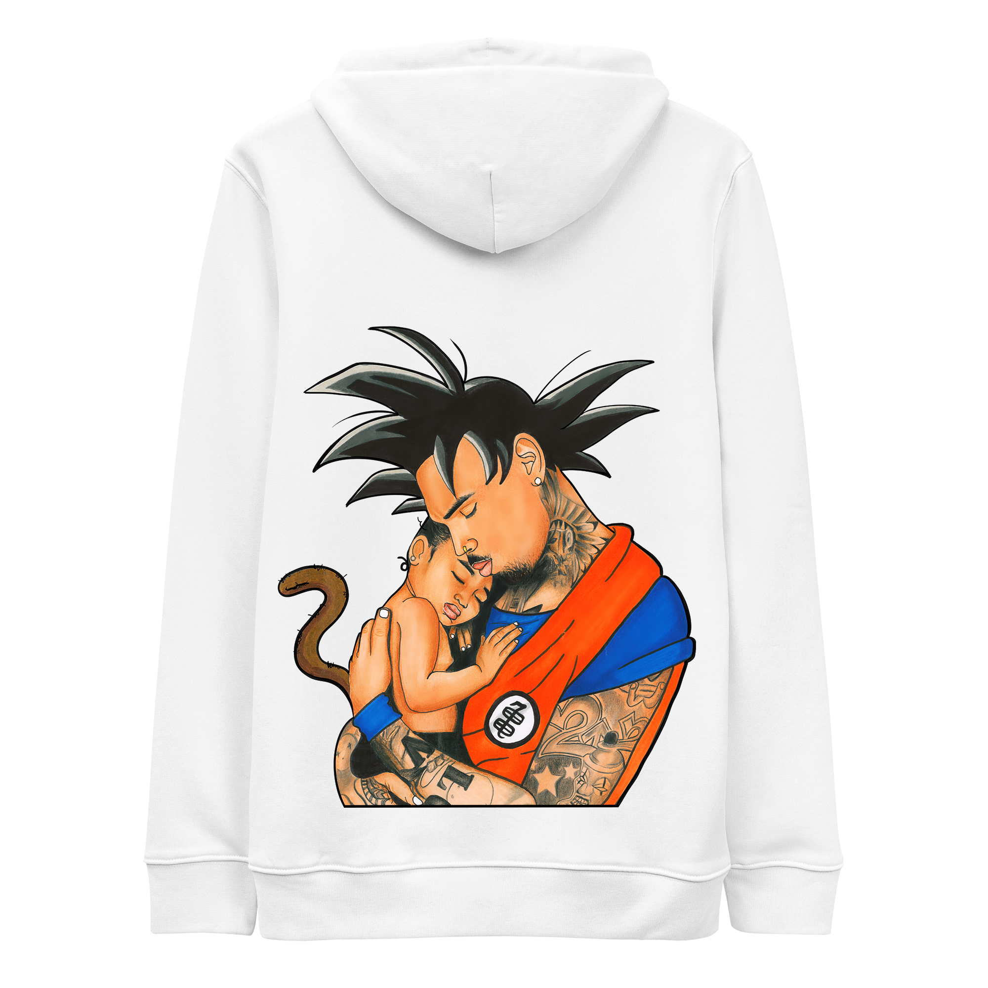 Son Breezy Hoodie back white PNG